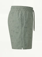 Shore Scene - Green Swim Shorts