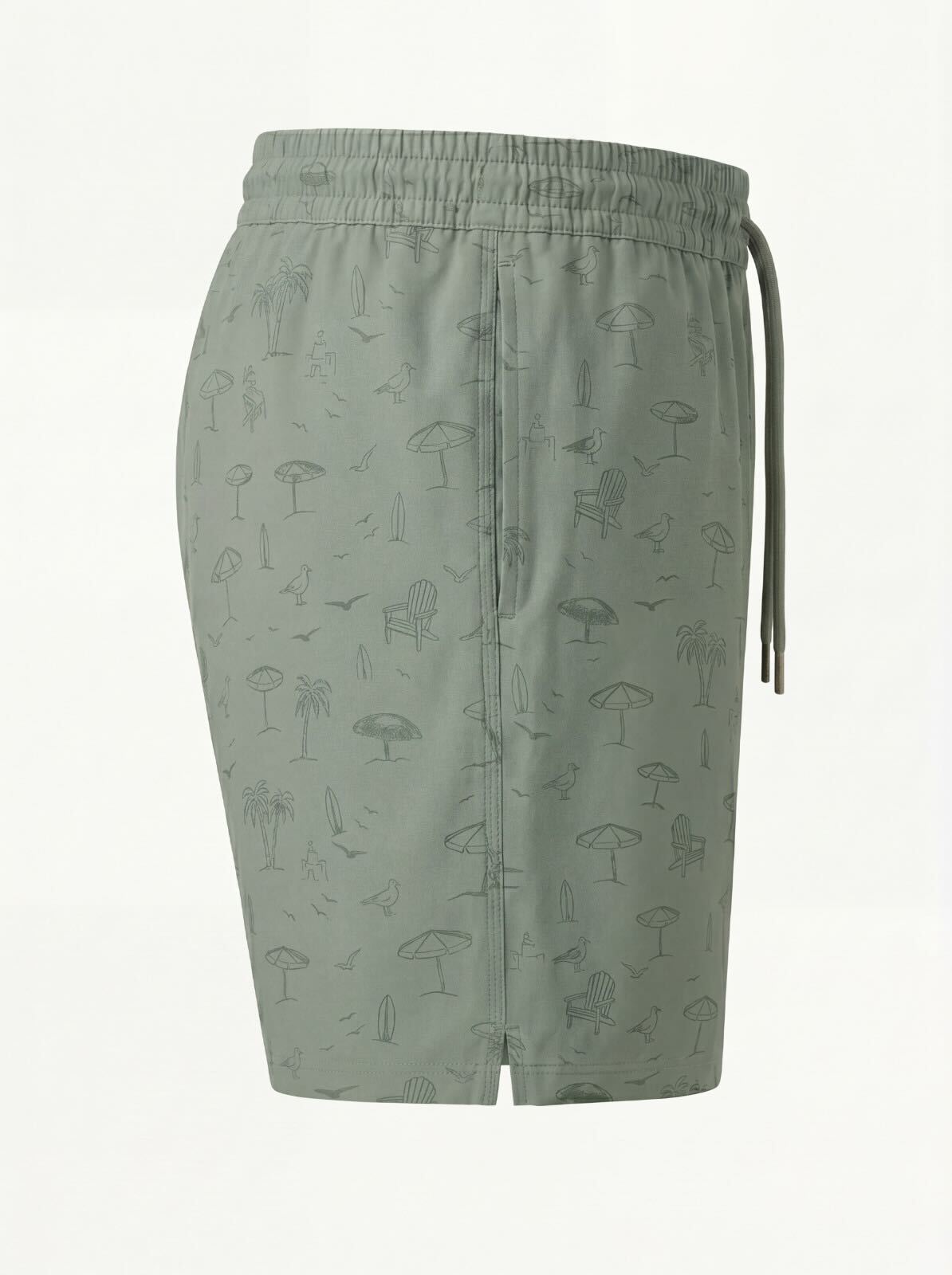 Shore Scene - Green Swim Shorts