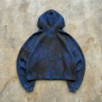 Midnight Wash - Waffle Zip Hoodie