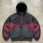 Blaze - Black and Burgundy Puffer Jacket