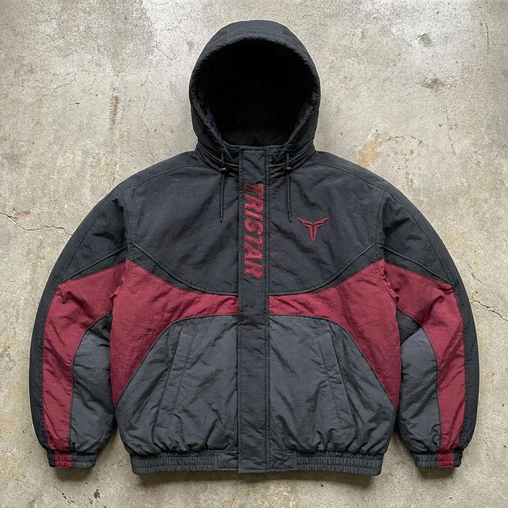 Blaze - Black and Burgundy Puffer Jacket