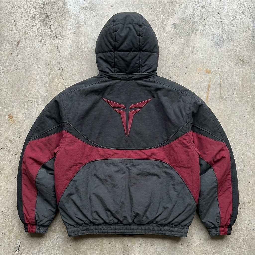 Blaze - Black and Burgundy Puffer Jacket